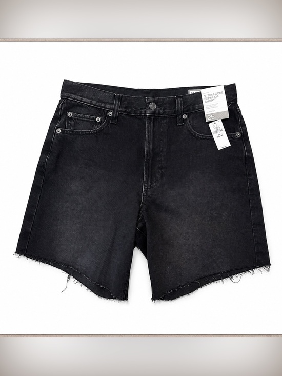 GAP Other - NWT 8" 90’s Mid Rise Loose black Denim Bermuda Shorts size 28 regular